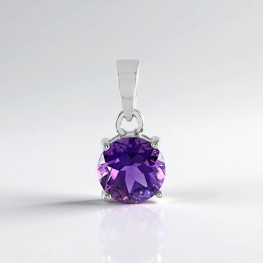 Amethyst Silver Pendant
