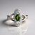 Anello in argento con Diopside Russo