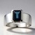 Anello in argento con Topazio Blu Londra (Pallanova)