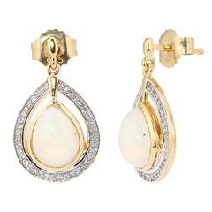 Zilveren oorbellen met Welo-opalen