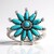 Anello in argento con Turchese Kingman Mohave Blu (Jones Lee)
