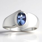 Anello in argento con Tanzanite (non riscaldata) (Pallanova)