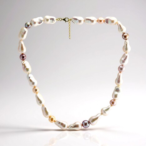 Collana in argento con Perla d'Acqua Dolce Bianca (TPC)