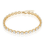 Weißer Topas-Silberarmband