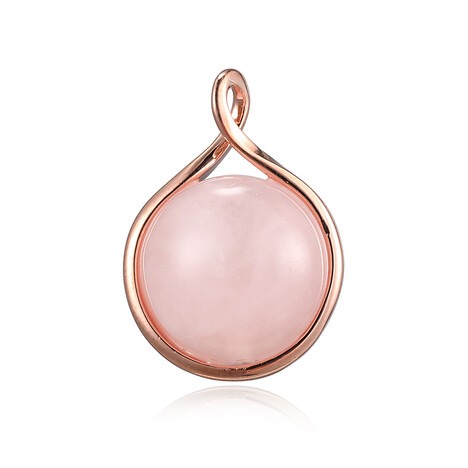 Zilveren hanger met een rozen kwarts