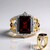 Anello in oro con Granato Mozambico AAA (SUHANA)