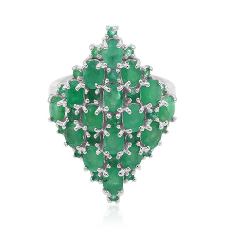 Bague en argent et Emeraude du Brésil