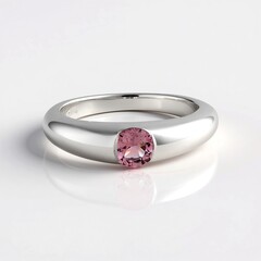 Anello in argento con Tormalina Rosa Brasiliana