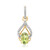 Pendentif en or et Diopside vert de Madagascar