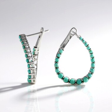 Campitos Turquoise Silver Earrings (Faszination Türkis)