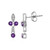 Amethyst Silver Earrings