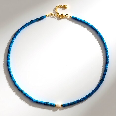Collana in argento con Apatite Blu Neon (Riya)