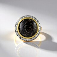Zilveren ring met een luipaard opaal