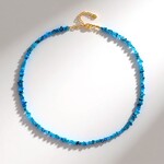 Collana in argento con Apatite Blu Neon