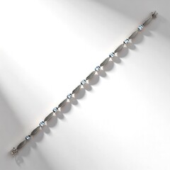 Bracciale in platino con Acquamarina Santa Maria