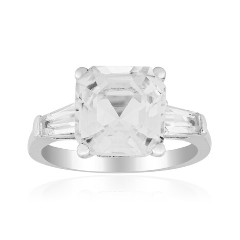 Anello in argento con Topazio Bianco