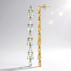 Orecchini in argento con Topazio Blu Cielo