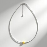 Collana in argento con Ambra Milky Baltica (MONOSONO COLLECTION)