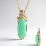 Collana in argento con Calcedonio Laguna (Gems en Vogue)