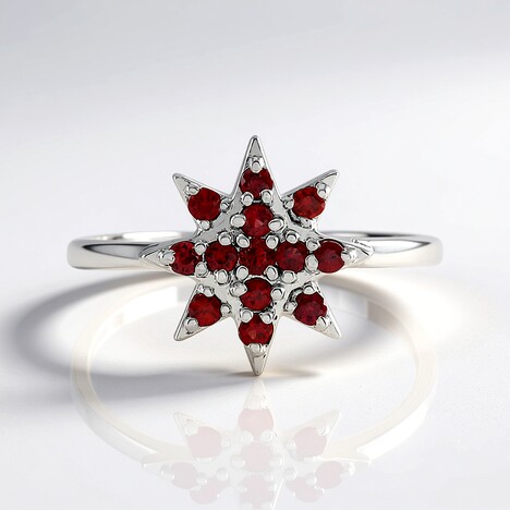 Anello in argento con Rubino Tanzania (Adela Silber)