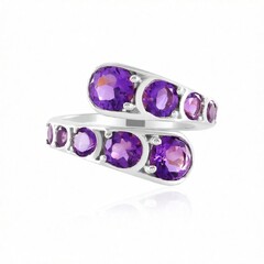 Siberian Amethyst Silver Ring (de Melo Essence)