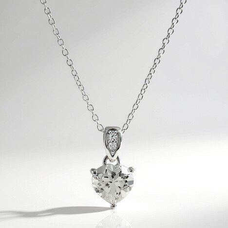 Collana in argento con Topazio Bianco