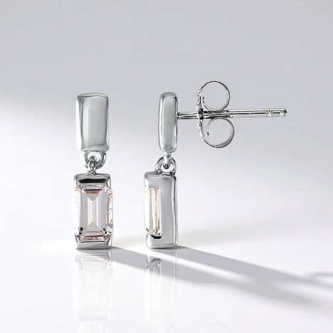 Orecchini in argento con Topazio Rosa Ouro Preto