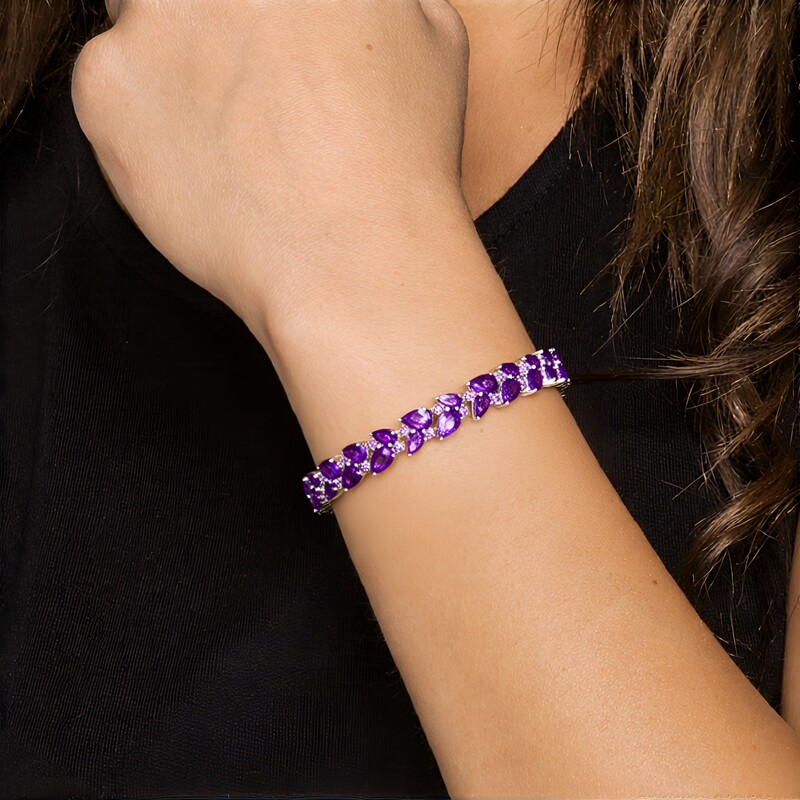 Sambia-Amethyst-Silberarmband (de Melo Essence)