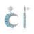 Pendientes en plata con Turquesa bella durmiente (Dallas Prince Designs)