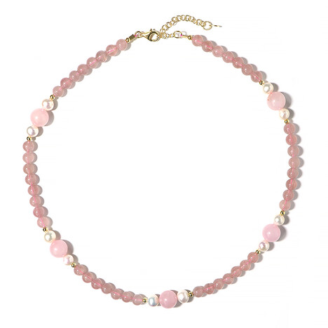 Collana in argento con Quarzo Rosa