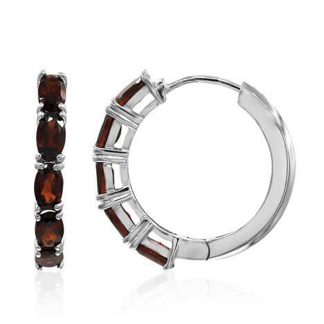 Granat-Silberohrringe