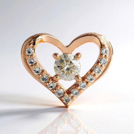Pendentif en or et Diamant rose de France SI1 d'Argyle  (Annette)