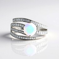 Bague en argent et Opale Welo AAA (de Melo Essence)