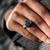 Anillo de hombre en plata con Obsidiana Copo de Nieve