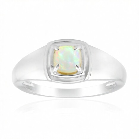 Brasilianischer Weißer Opal-Goldring