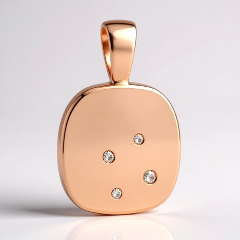 Pendentif en argent et Diamant rose Argyle I1 (Annette)