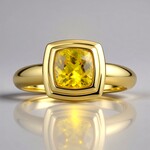 Anello in oro con Sfene (CUSTODANA)