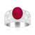 Bague en argent et Calcedoine framboise (SAELOCANA)