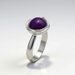 Bague en argent et Phosphosidérite
