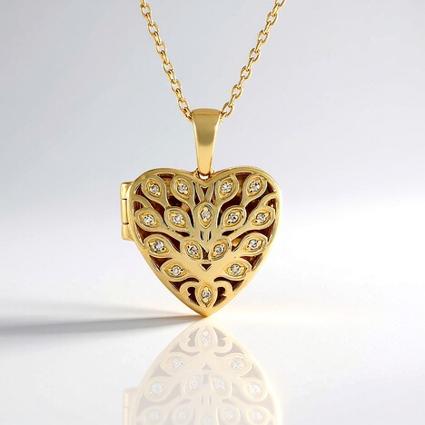 Collana in argento con Diamante Champagne I3