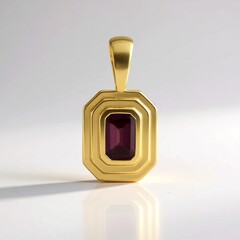 Ciondolo in argento con Granato Magenta
