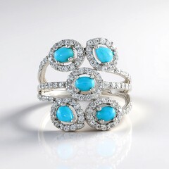 Anello in argento con Turchese Sleeping Beauty (Faszination Türkis)