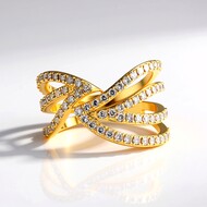 I2 Schokoladen-Brillant-Goldring (SUHANA)