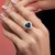 Londonblauer Topas-Silberring (Gems en Vogue)