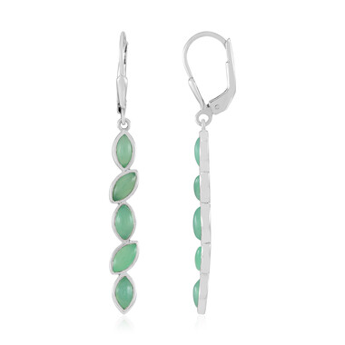 Pendientes en plata con Crisoprasa (KM by Juwelo)