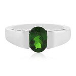 Zilveren ring met een Russische diopsied