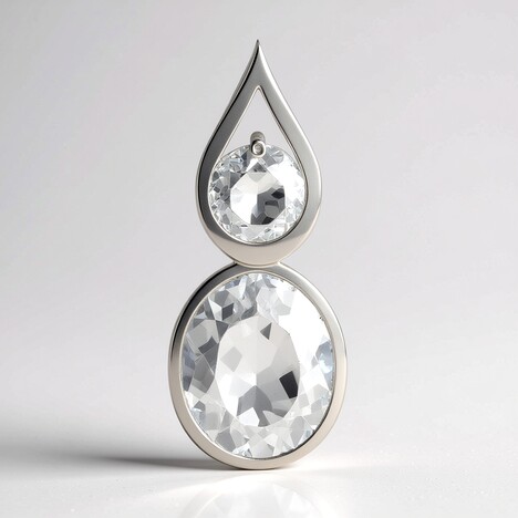 Ciondolo in argento con Kunzite Bianca (Pallanova)