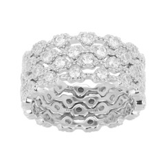 Bague en argent et Zircon