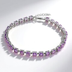 Bracciale in argento con Ametista