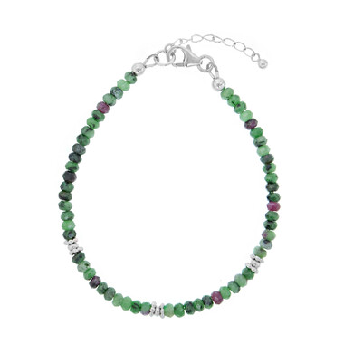 Brazalete en plata con Rubí Zoisite